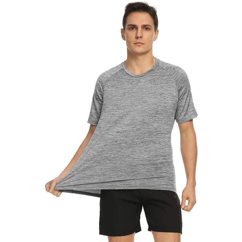 Xelky 4-5 Pack Men's Dry Fit T Shirt Moisture Wicking Athletic Tees Exercise Fitness Activewear Short Sleeves Gym Workout Top 