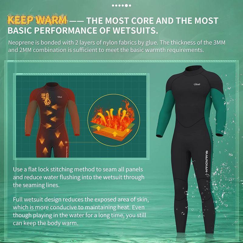 Hevto Wetsuits Men 3mm Neoprene Full Diving Scuba 購買 Surfing Suits Swimmi 超激得SALE