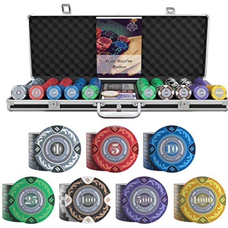 Bullets Playing カードゲーム Cards Poker 笑楽5のBullets Case 'Tony' with Playing 500