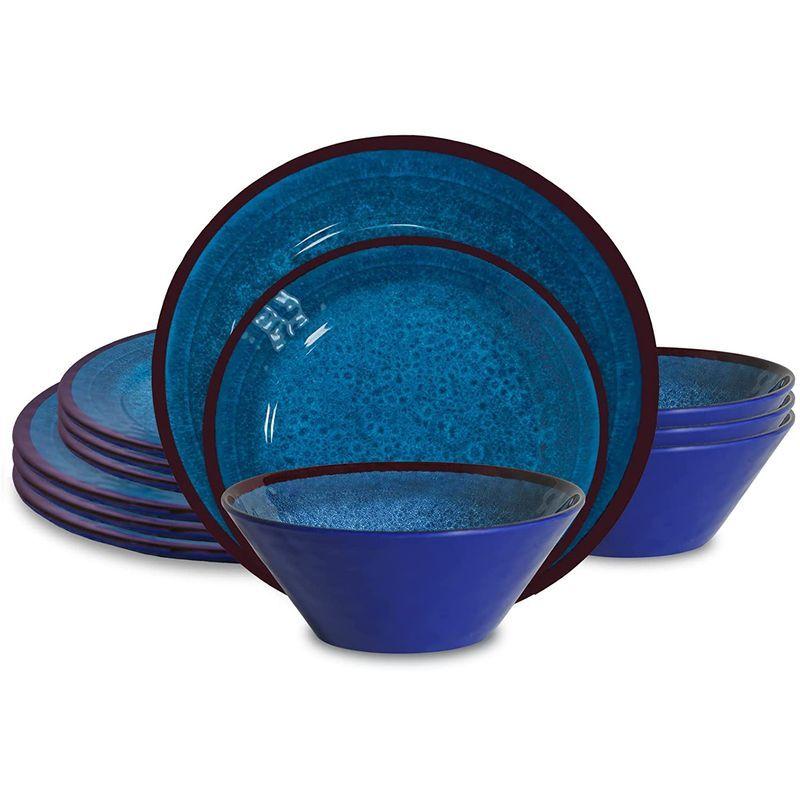 熱い販売 and Dishes 4, for Sets Dinnerware Melamine CAINFY Bowls 12PCS, for Set 皿
