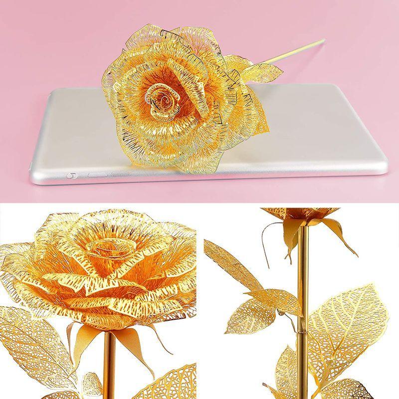 お礼や感謝伝えるプチギフト Piececool Flowers Artificial Kits, Model Flower Rose Puzzles Metal 3D 自動車
