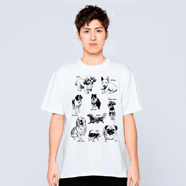 犬 イラスト Tシャツ メンズ レディース 半袖 おしゃれ 動物 プレゼント 大きいサイズ 綿100 160 S M L Xl Ss21 0040 デザインtシャツ通販のshortplate 通販 Yahoo ショッピング