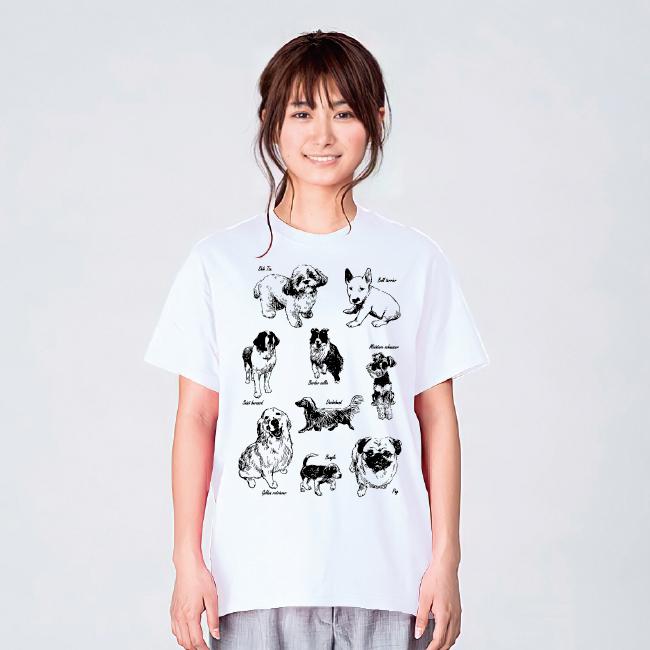犬 イラスト Tシャツ メンズ レディース 半袖 おしゃれ 動物 プレゼント 大きいサイズ 綿100 160 S M L Xl Ss21 0040 デザインtシャツ通販のshortplate 通販 Yahoo ショッピング