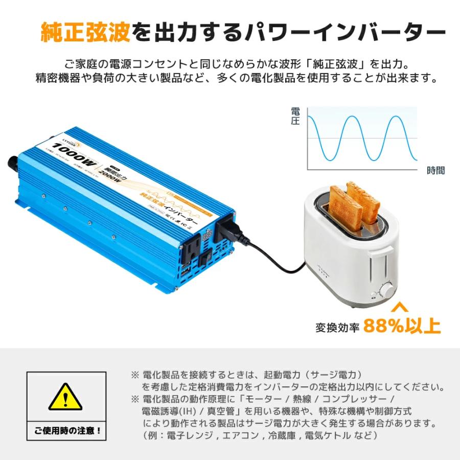 正弦波 インバーター 24V 100V 1000W 最大2000W DC AC 直流 交流 正弦波 インバーター 24V 100V 1000W 最大2000W DC AC 直流 交流