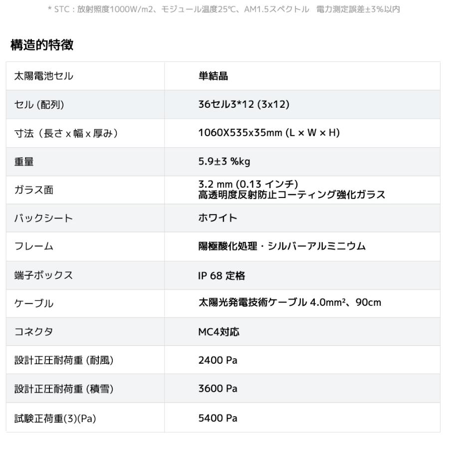 100W ソーラーパネル 太陽光パネル 100W 単結晶ソーラーパネル 太陽光チャージ 変換効率21% 超高効率! 省エネルギー 小型 車、船舶、屋根、ベランダーに設置｜shoryu-store｜18