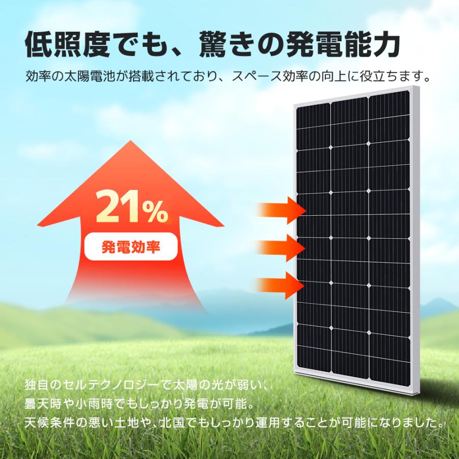 ソーラーパネル 200w 100wx2枚 MC4コネクタ 付属 単結晶シリコン