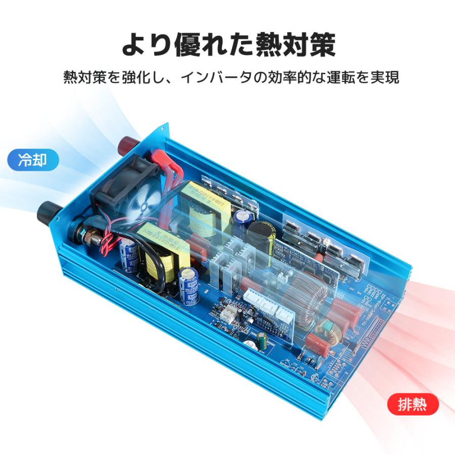 永久保証】インバーター 正弦波 12V 100V 1500W 最大3000W DC AC 永久保証】インバーター 正弦波 12V 100V 1500W 最大3000W DC AC