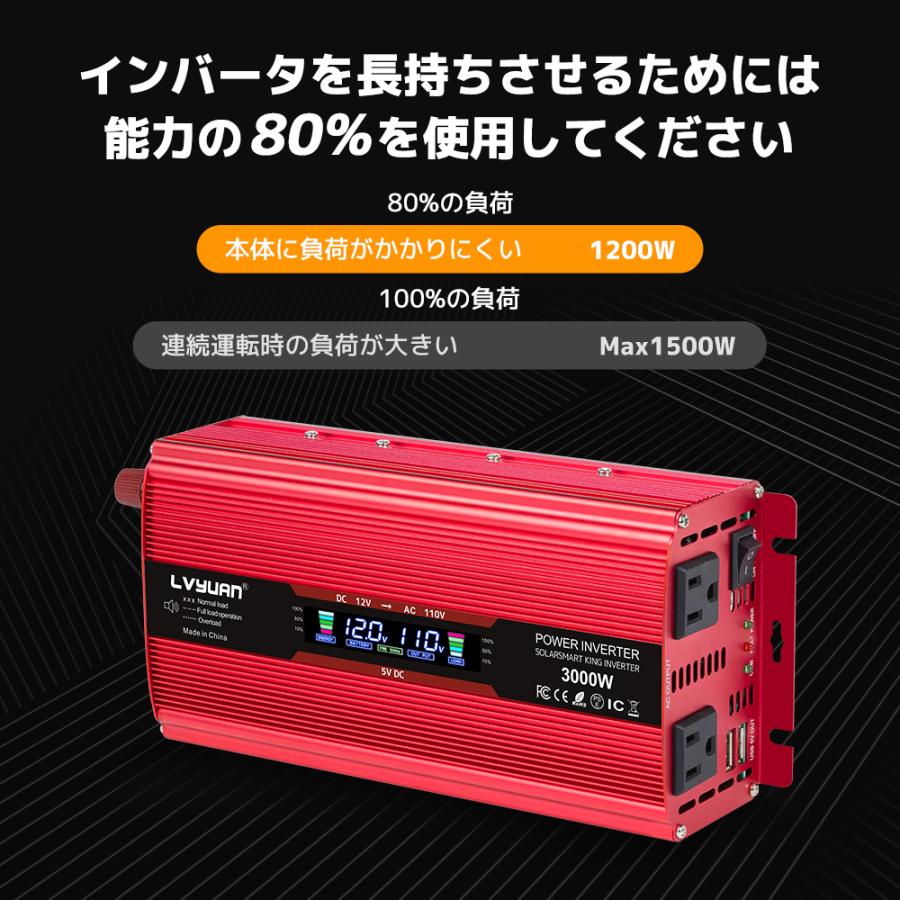 永久保証】修正波 インバーター DC 12V AC 100V 1500W 最大3000W 永久保証】修正波 インバーター DC 12V AC 100V 1500W 最大3000W