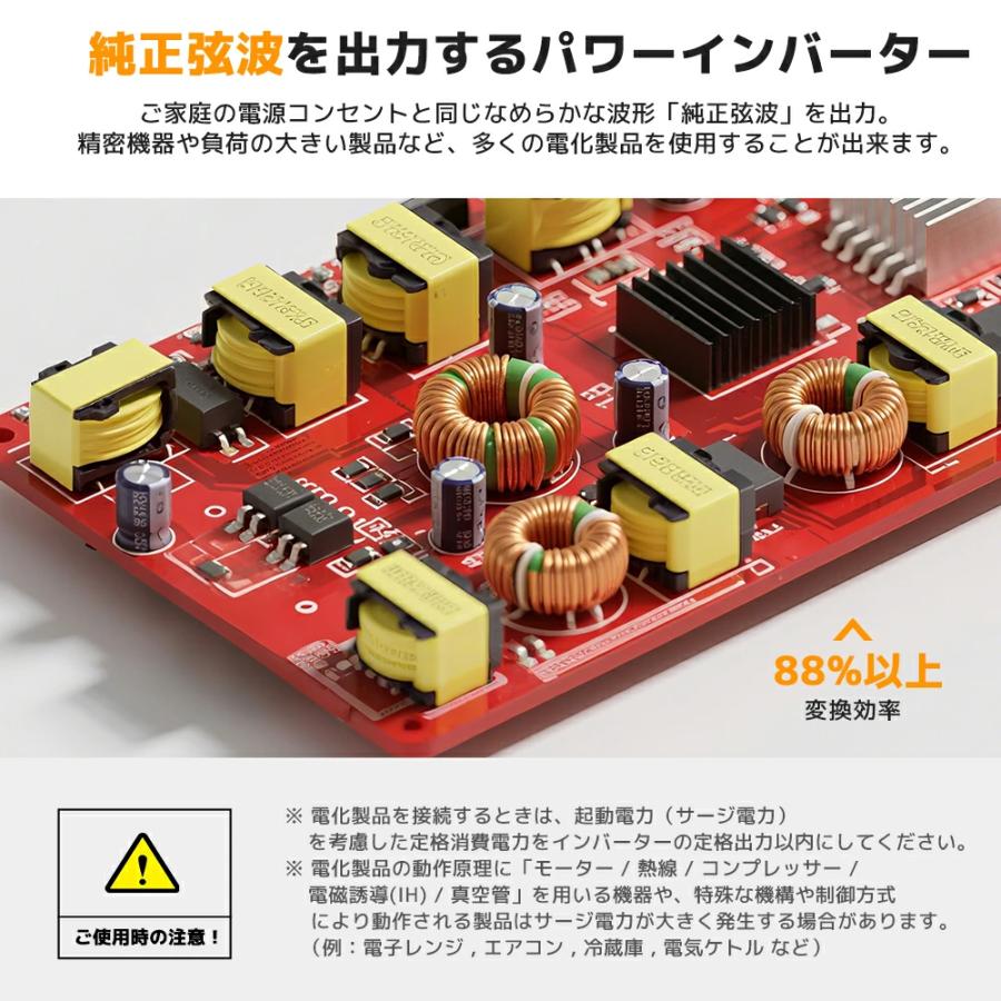 2025モデル LVYUAN インバーター 正弦波 DC12V 2000W 4000W（瞬間出力