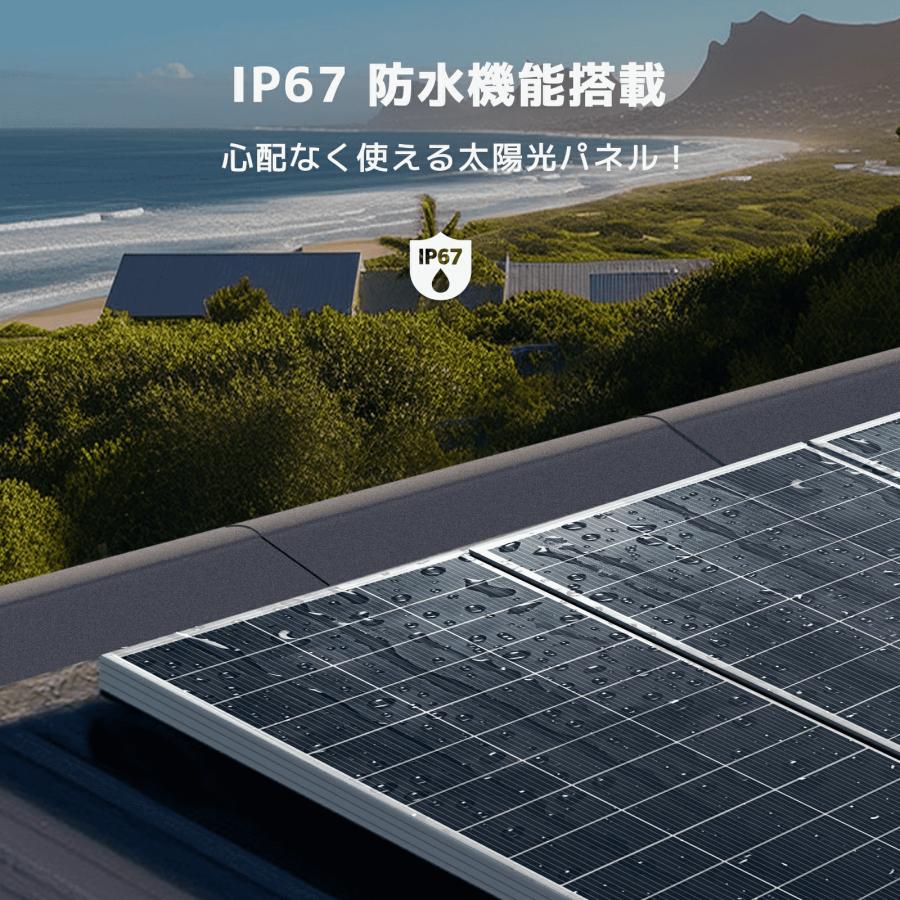 LVYUAN（リョクエン）[200W ソーラーパネル発電キット] 200W PERC 単結晶 ソーラーパネル +20Aコントローラー 太陽光チャージ ソーラーシステム 省エネルギーの画像