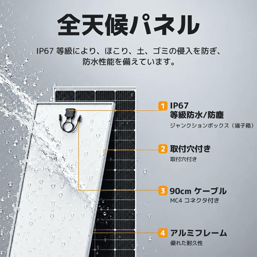 LVYUAN 200W ソーラーパネル 太陽光パネル 単結晶 太陽光チャージ 変換