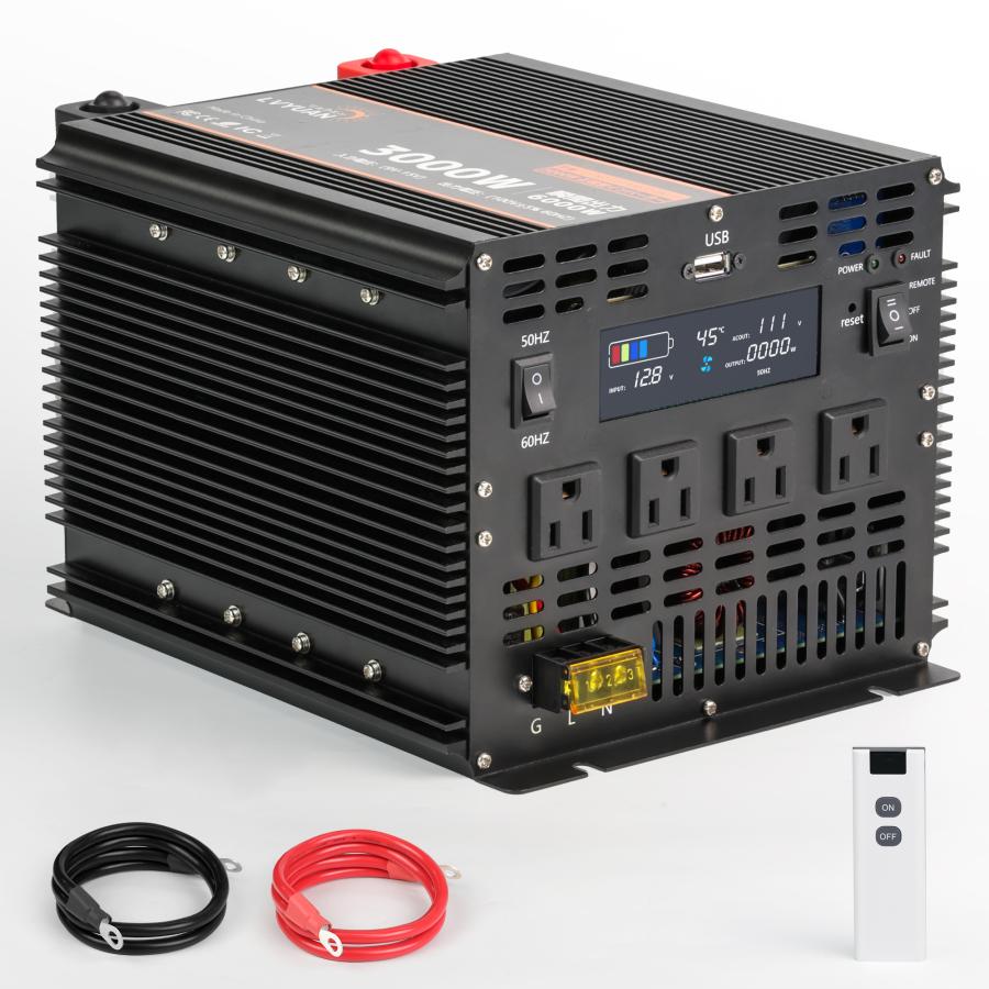 LVYUAN【永久保証】2025モデル インバーター 正弦波 12V 3000W 最大 