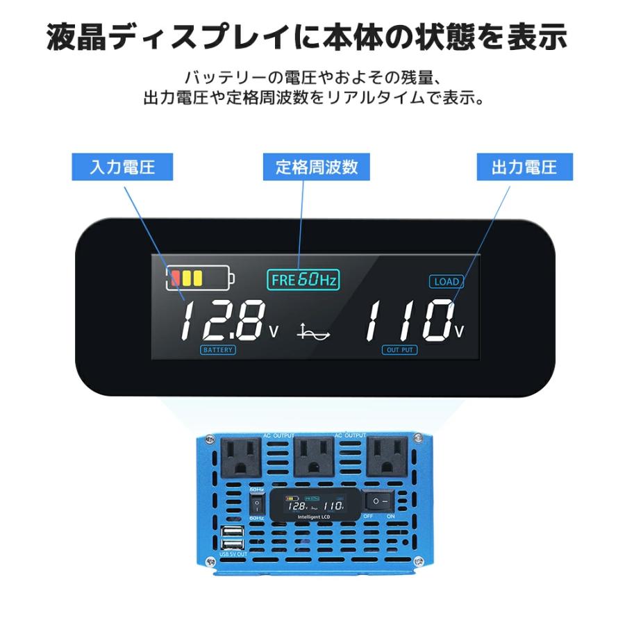 LVYUAN(リョクエン)インバーター 正弦波 12V 100V 3000W 最大 LVYUAN(リョクエン)インバーター 正弦波 12V 100V 3000W 最大