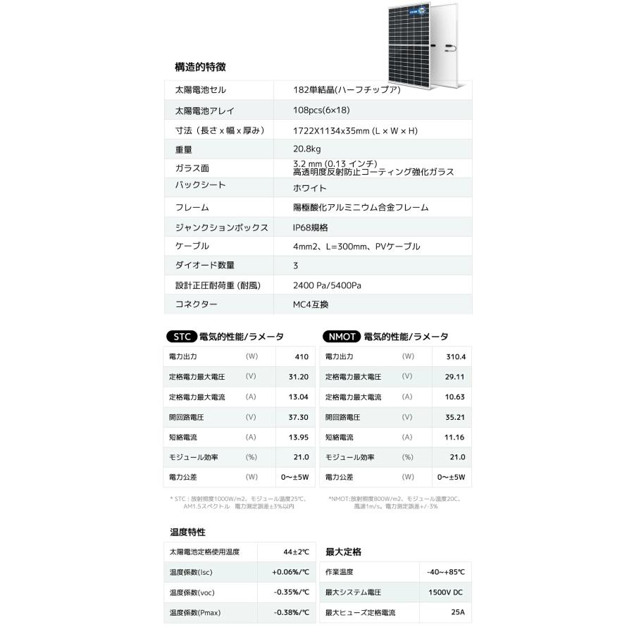 [ 3KW太陽光発電所システム]  ソーラーパネル410Wｘ4セット+12.8V/200AHリン酸鉄リチウムイオンバッテリーｘ2セット?MPPT 3KWハイブリッド インバーター |  | 17