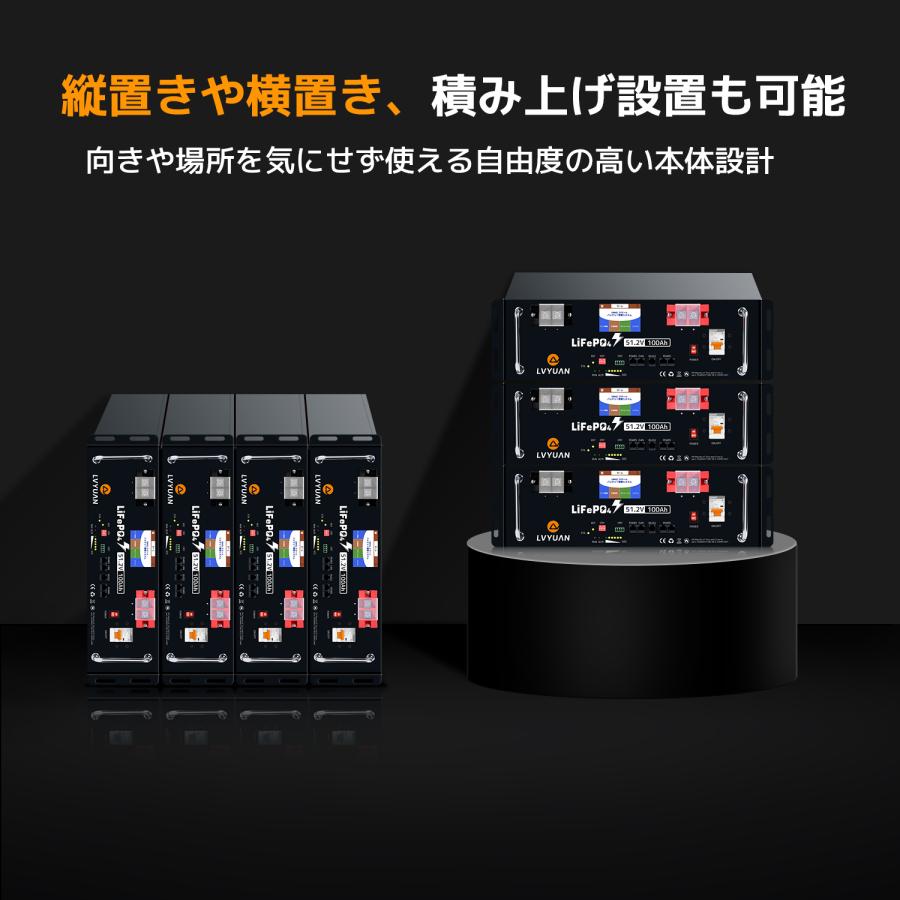 LVYUAN 51.2V 100AH 5.12kWh LiFePO4 リン酸鉄リチウムイオン