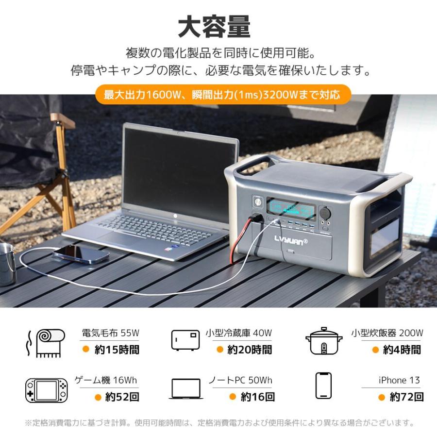 5年保証」 LVYUAN ポータブル電源 大容量 1024WH LiFePO4 純正弦