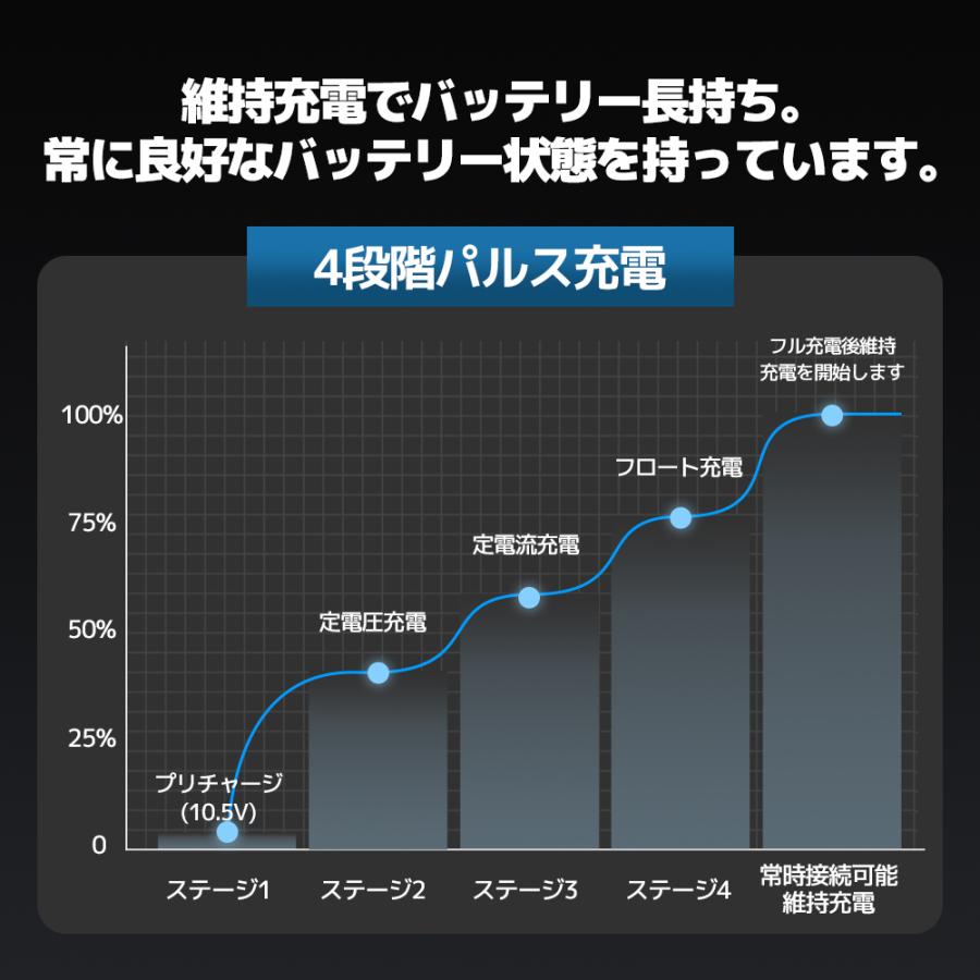 LVYUAN 新登場！全自動パルス充電器 25A 12V/24V鉛/LiFePO4 12Vリチウム電池両用 パルス充電器 パルス修復 定格25A全自動  スマート充電 サルフェーション除去 : LVYUANストア - 通販 - Yahoo!ショッピング