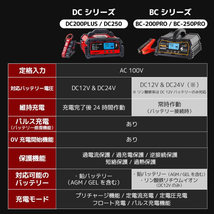 LVYUAN 新登場！全自動パルス充電器 30A 12V/24V鉛/LiFePO4 12V