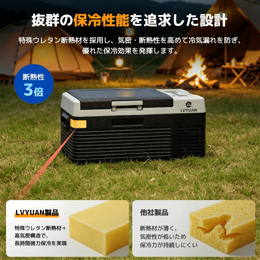 LVYUAN 車載冷蔵冷凍庫 9L /18L 小型 -20℃〜20℃ 車載家庭両用 AC/DC