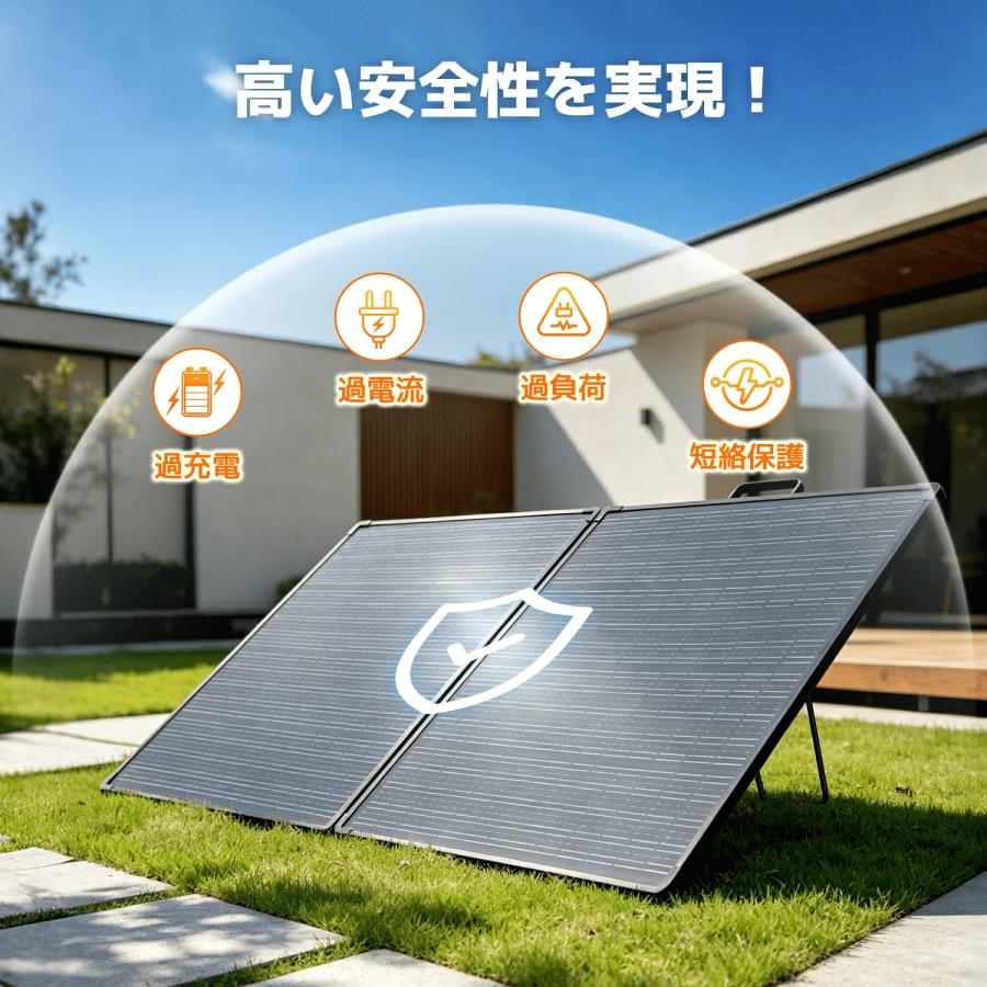 LVYUAN ソーラーパネル 折り畳み 200W/300W/400W/500W 単結晶 変換効率