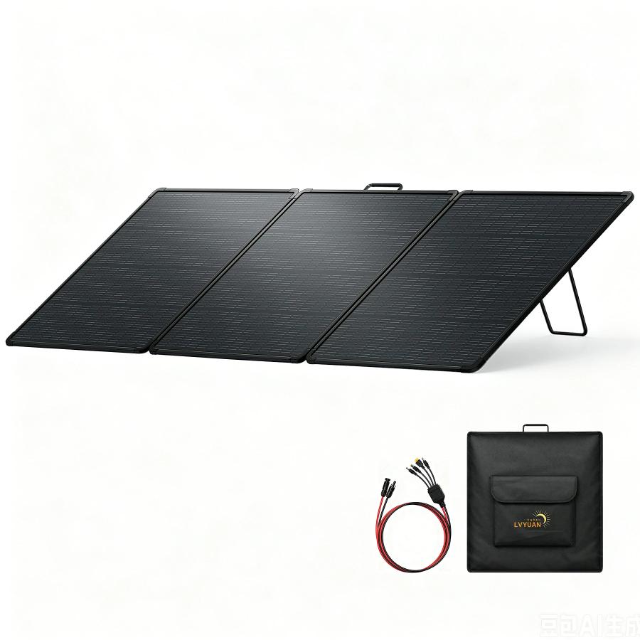 LVYUAN ソーラーパネル 折り畳み 200W/300W/400W/500W 単結晶 変換効率