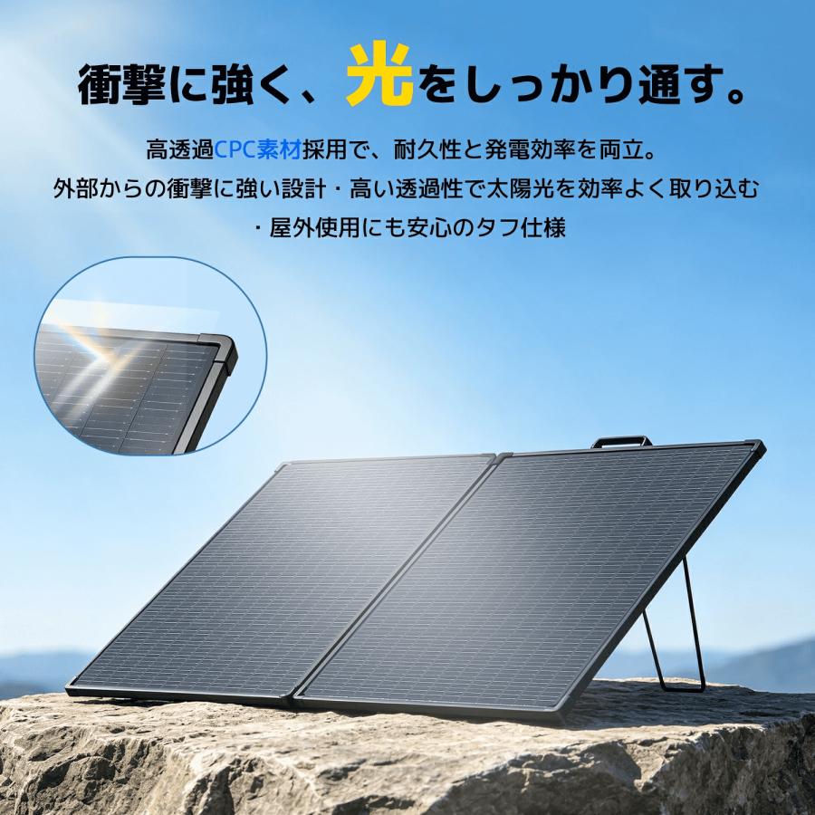 LVYUAN ソーラーパネル 折り畳み 200W/300W/400W/500W 単結晶 変換効率