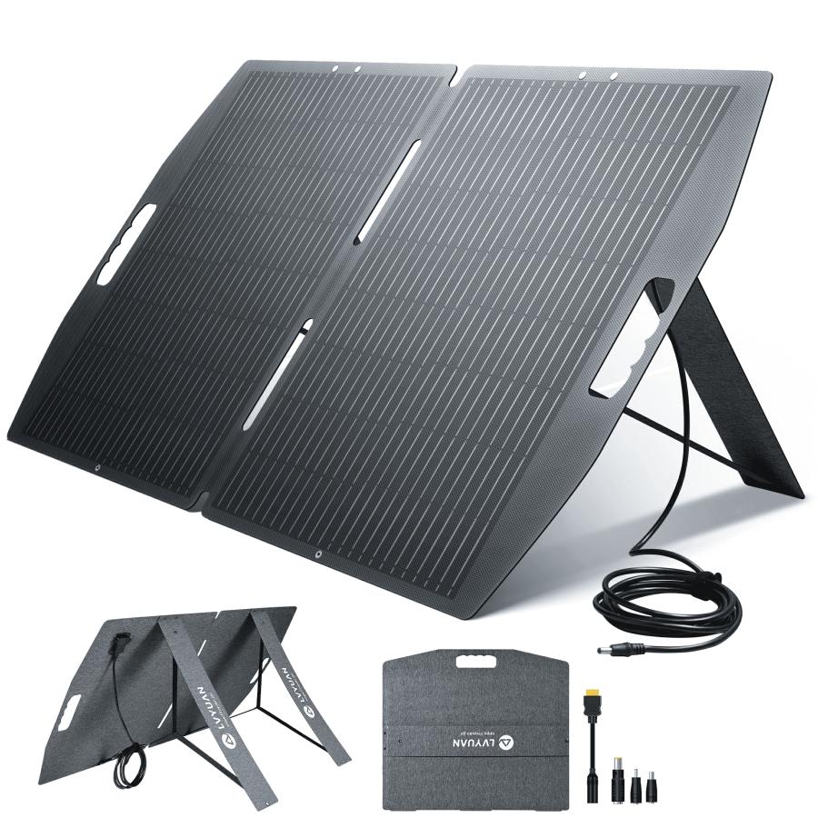 LVYUAN ソーラーパネル 折り畳み式 100W/200W*300W/400W ETFE 単結晶