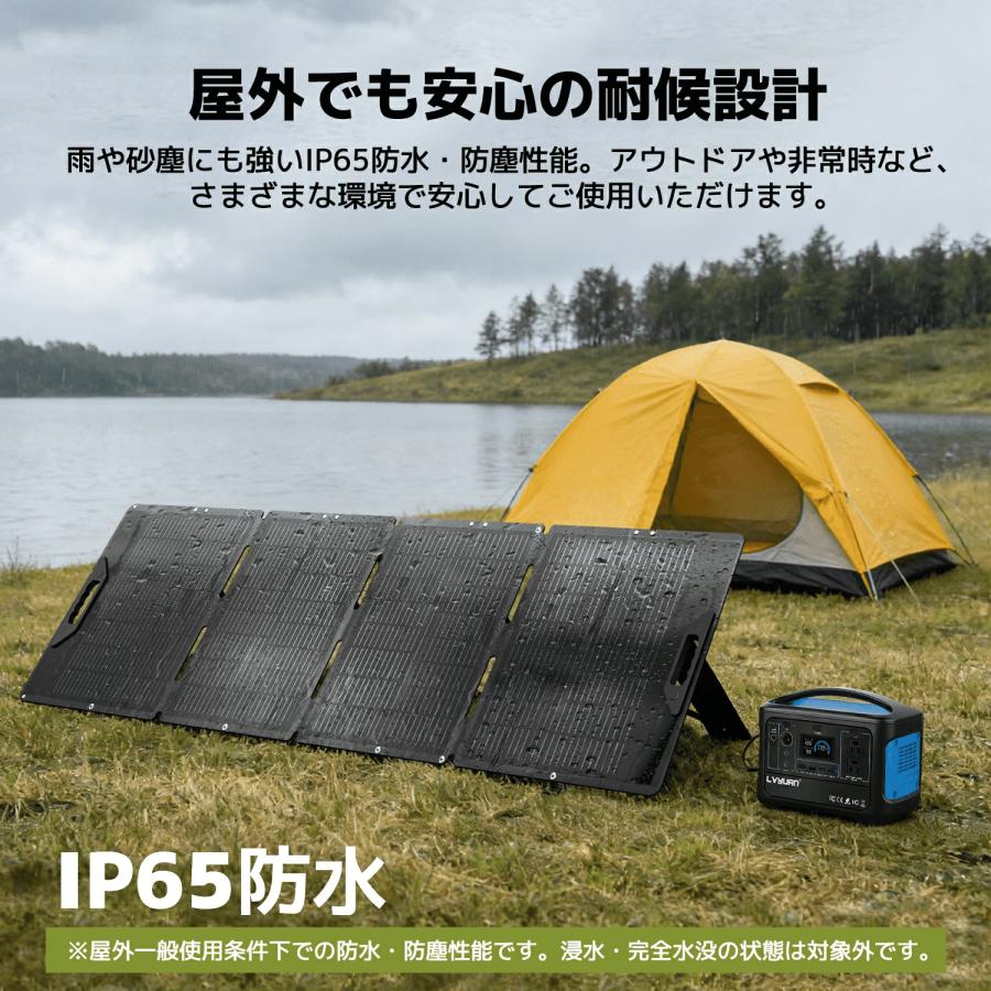 LVYUAN ソーラーパネル 折り畳み式 100W/200W*300W/400W ETFE 単結晶