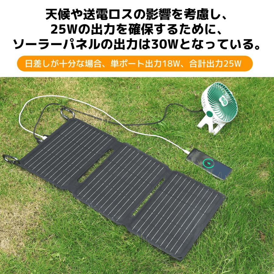 LVYUAN ソーラーパネル ソーラー充電器 太陽光充電器 30W 小型