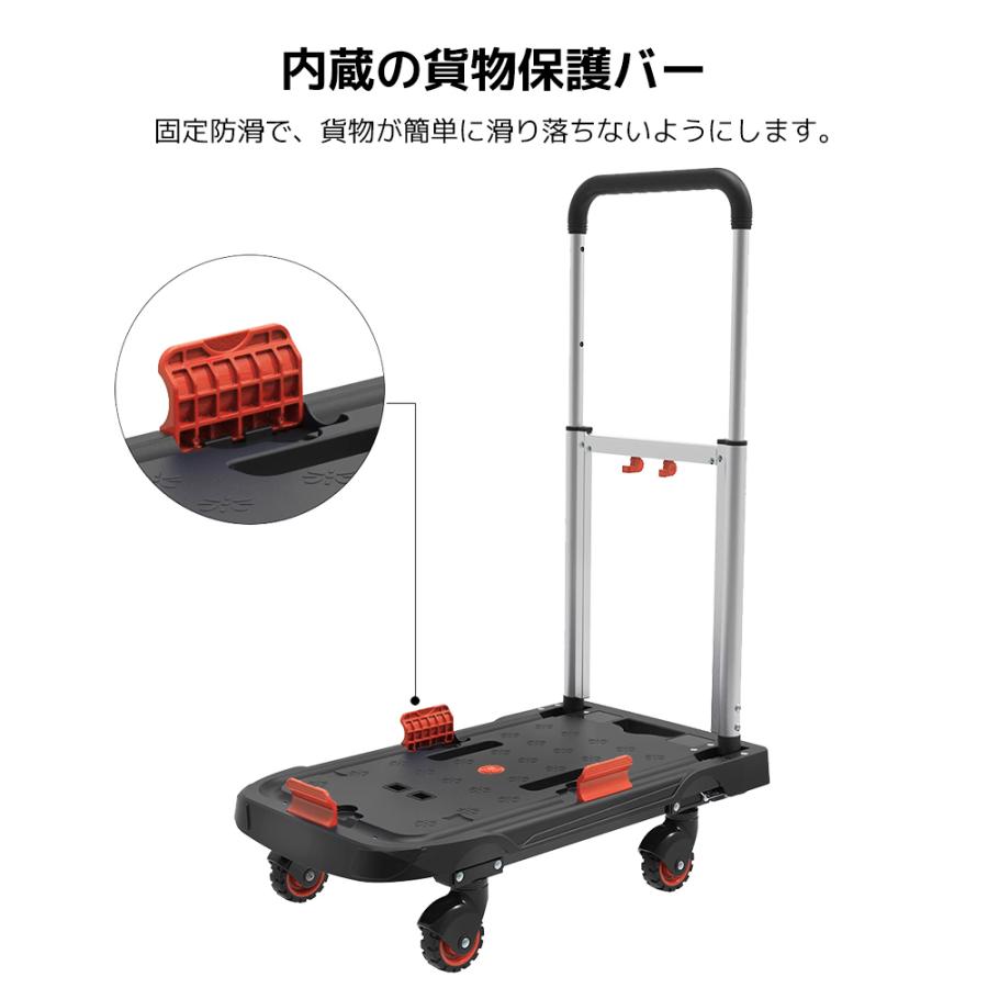 LVYUAN 折りたたみ式キャリーカート車輪も折りたためる台車 4輪 高品質