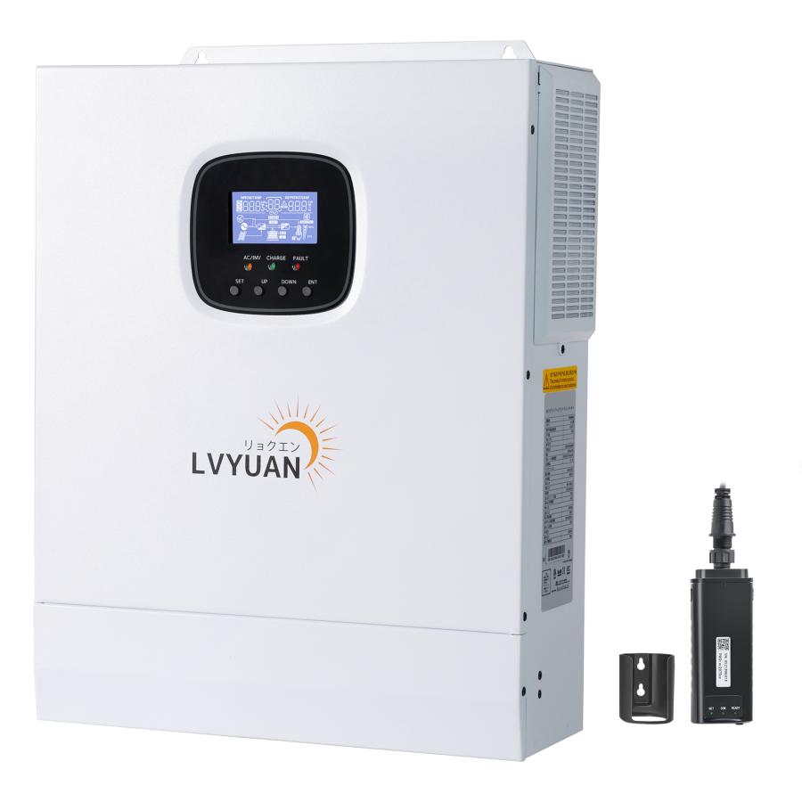 「セール」【日本企業による安心のサポート体制】LVYUAN 5.5KW 単相二線式ハイブリッド インバーター（AC入力・出力200v~240v）HSI5500 wifiモジュール付き |  | 01
