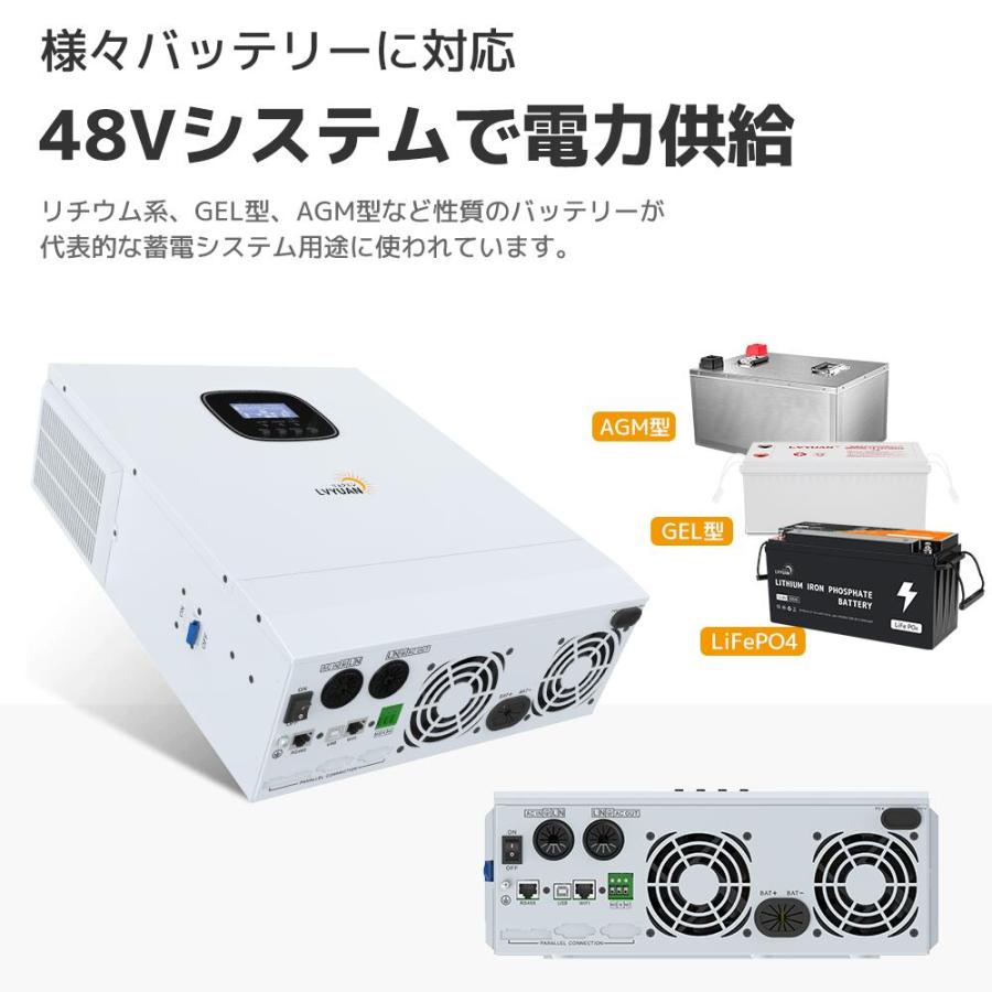 「セール」【日本企業による安心のサポート体制】LVYUAN 5.5KW 単相二線式ハイブリッド インバーター（AC入力・出力200v~240v）HSI5500 wifiモジュール付き |  | 07