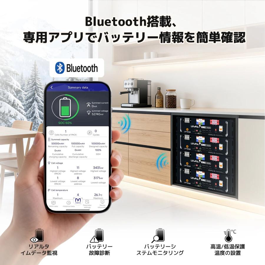 LVYUAN 6.5KＷ/10KW 単相3線式ハイブリッド蓄電システム（ラック型）6500W 太陽光発電 10000W |  | 11