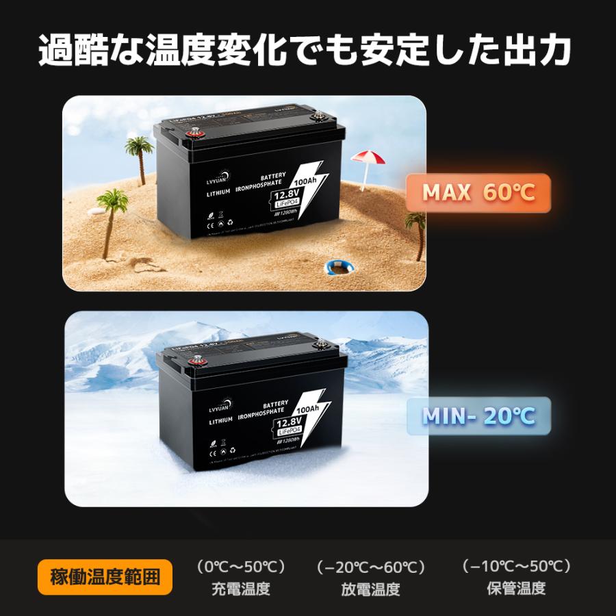 LVYUAN LiFePO4（リン酸鉄リチウム）電池 リチウムイオンバッテリー 