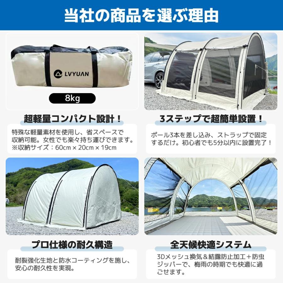 【豪華な広々空間】ゴフン膨脹可能テント | UVカット&防水仕様 | 家族向け 豪華な広々空間】ゴフン膨脹可能テント | UVカット&防水仕様