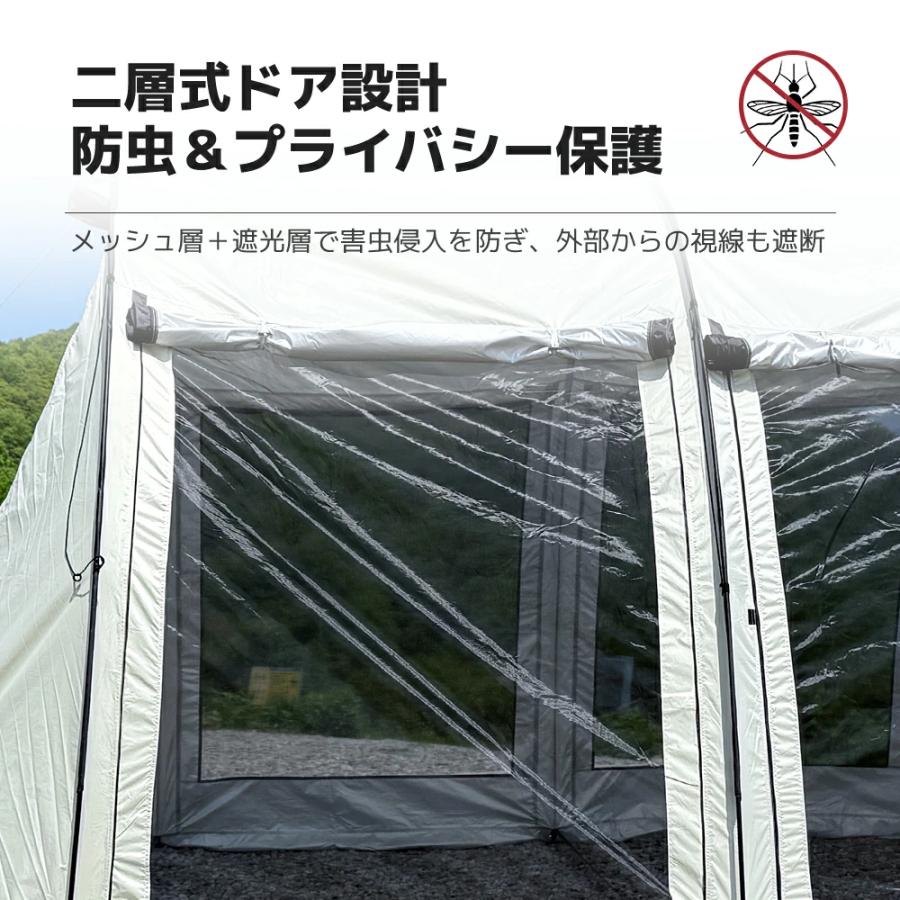 LVYUAN テント ワンタッチ 大型 簡単設営 リビングスペース 防水