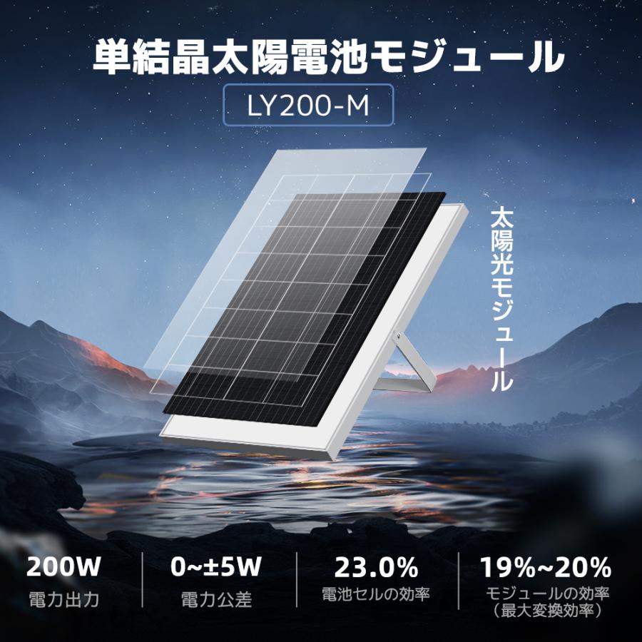 LVYUAN 【TUV規格品 25年間リニア出力】 200W ソーラーパネル PERC 高 