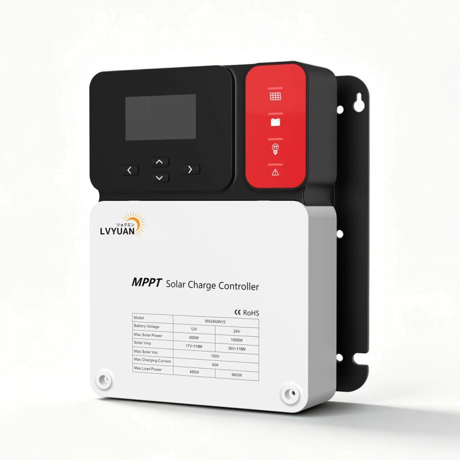 LVYUAN（リョクエン）MPPT 60Aソーラー充電コントローラー 最大入力