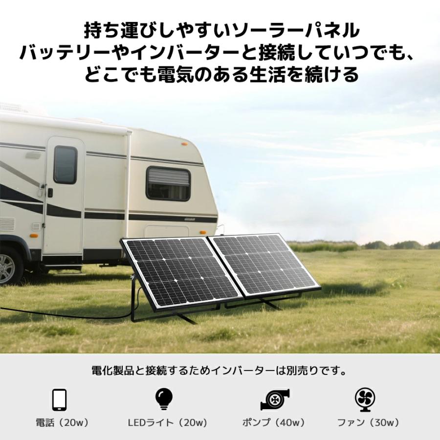 LVYUAN フレキシブルソーラーパネル 50W×4枚 LVYUAN 50W ソーラー発電キット LiFePO4電池 充電可能 単結晶