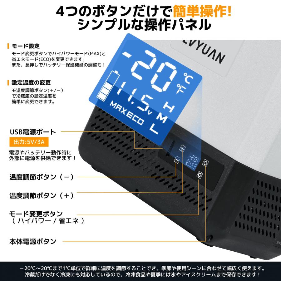 車載冷蔵庫 8L ポータブル 小型 -20℃〜20℃ [LG コンプレッサー搭載