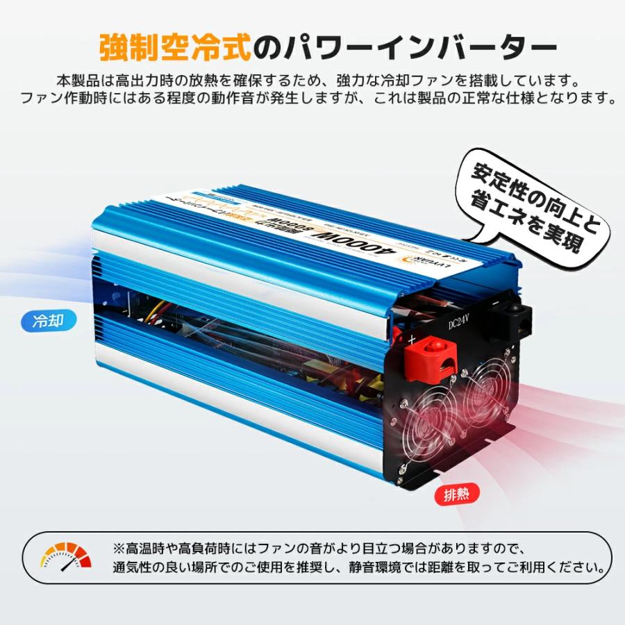 永久保証】LVYUAN（リョクエン）インバーター 正弦波 24V DC AC 100V 