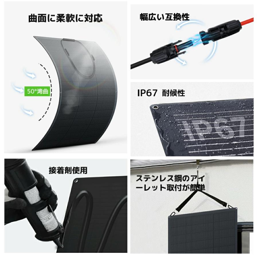 LVYUAN(リョクエン) 単結晶 ETFE 柔性 据置型 200W フレキシブル