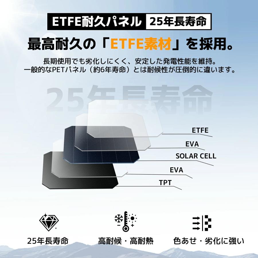 LVYUAN(リョクエン) 単結晶 ETFE 柔性 据置型 200W フレキシブル