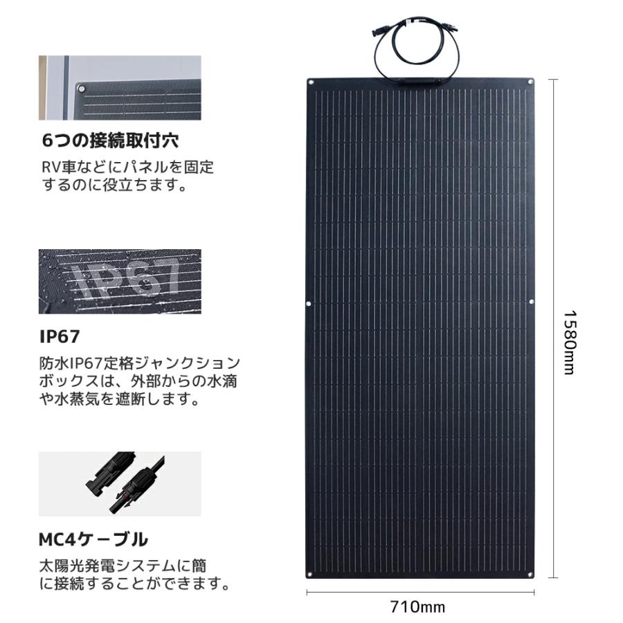 LVYUAN(リョクエン) 単結晶 ETFE 柔性 据置型 200W フレキシブル