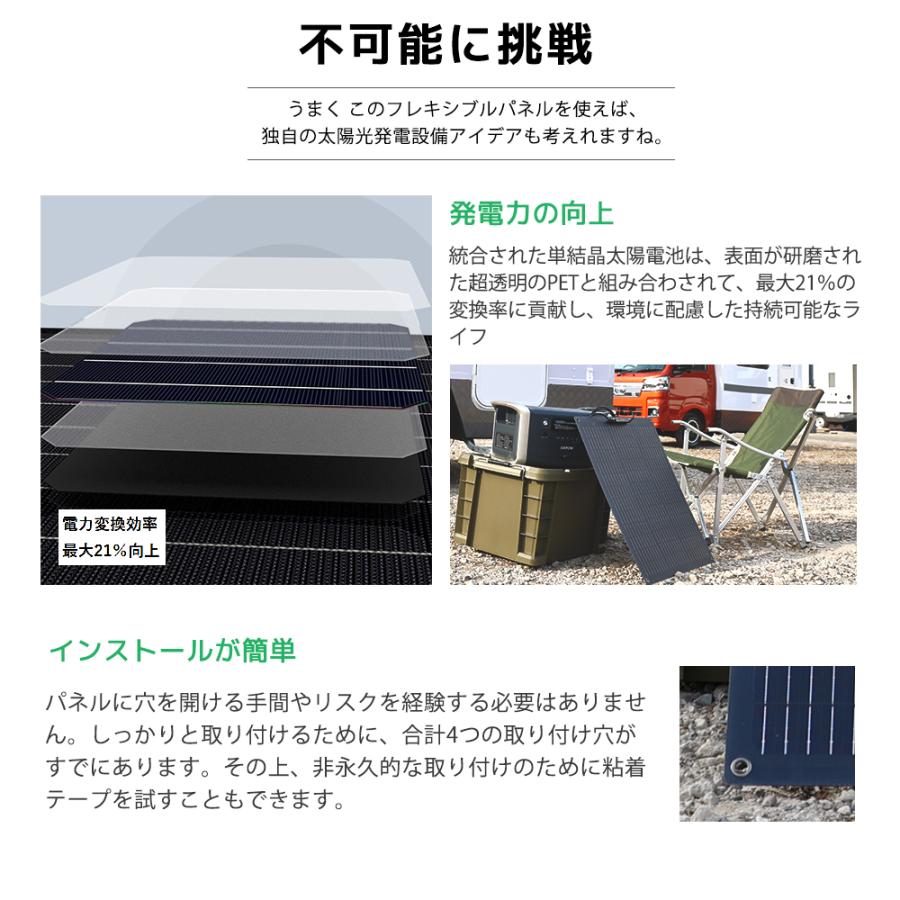 LVYUAN(リョクエン)単結晶 ETFE 柔性 据置型 50W フレキシブル LVYUAN(リョクエン)単結晶 ETFE 柔性 据置型 50W フレキシブル
