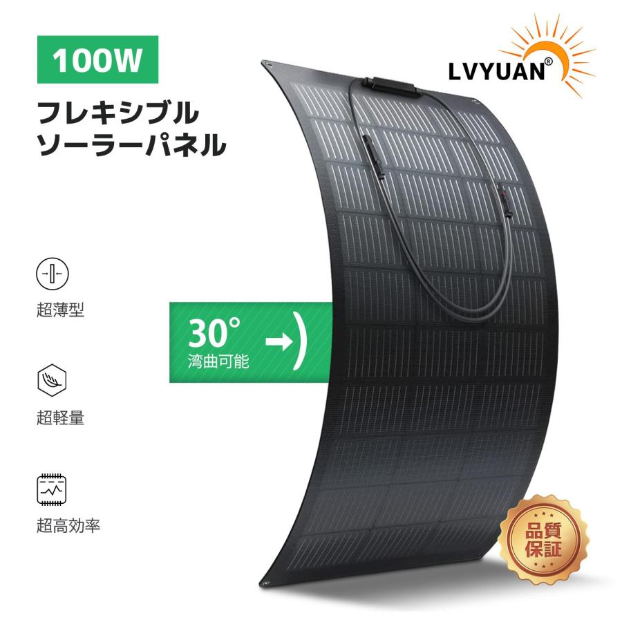 LVYUAN(リョクエン) 単結晶 ETFE 柔性 据置型 100W フレキシブル LVYUAN(リョクエン) 単結晶 ETFE 柔性 据置型 100W フレキシブル