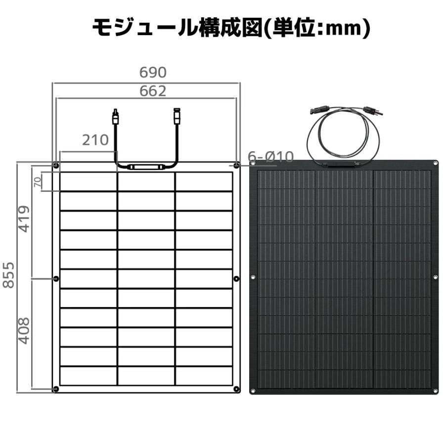 LVYUAN(リョクエン) 単結晶 ETFE 柔性 据置型 100W フレキシブル