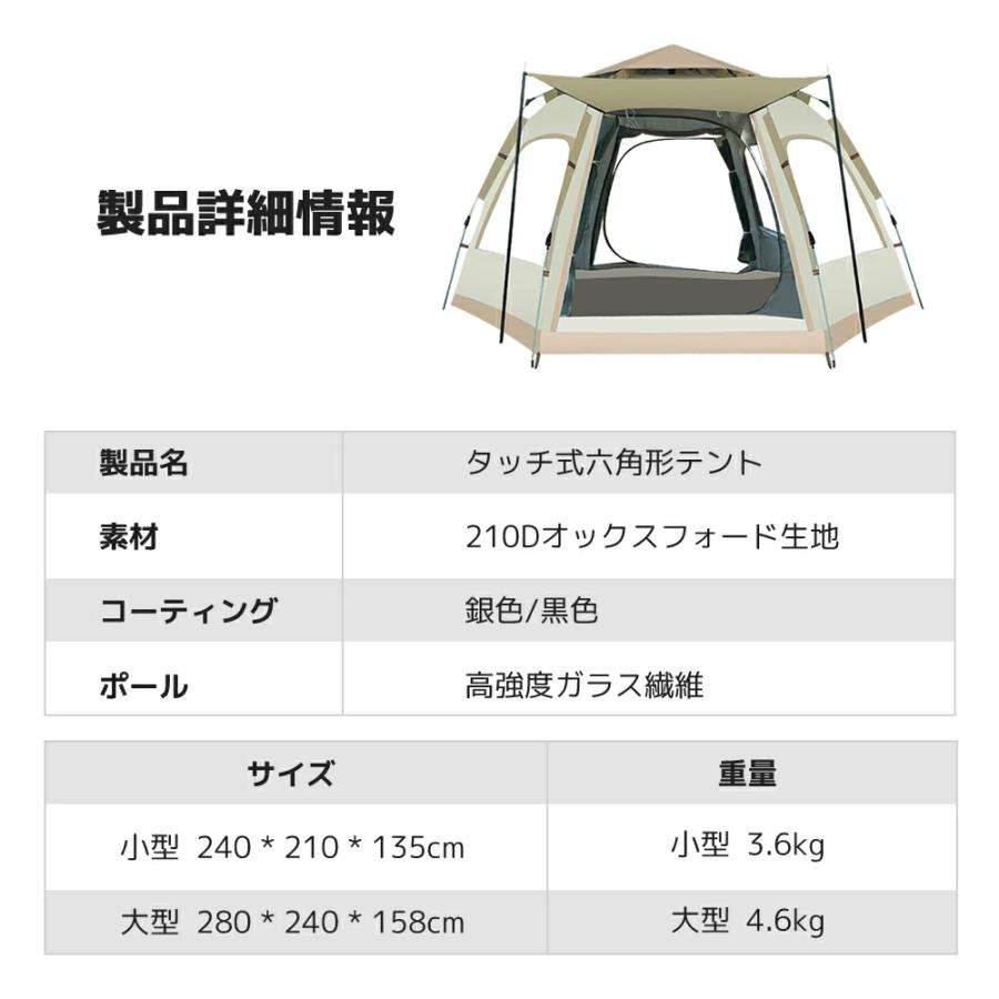 LVYUAN テント タープテント タープ 4人用 簡単 軽量 日除け UVカット