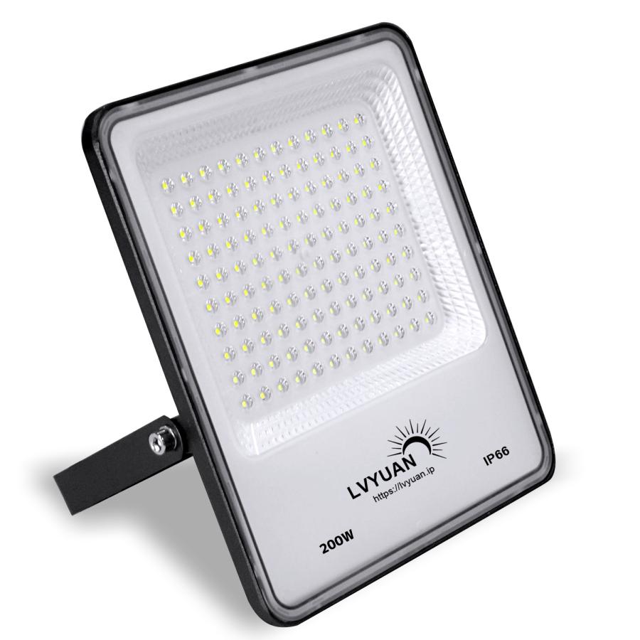 LVYUAN(リョクエン) 【超爆光 2個入 超軽量、薄型 PC素材】200W LED 投光器 昼光色 24000LM ledライト led外灯 看板灯 IP66 防水 豪雨対応 薄型 屋外 作業灯 |  | 07