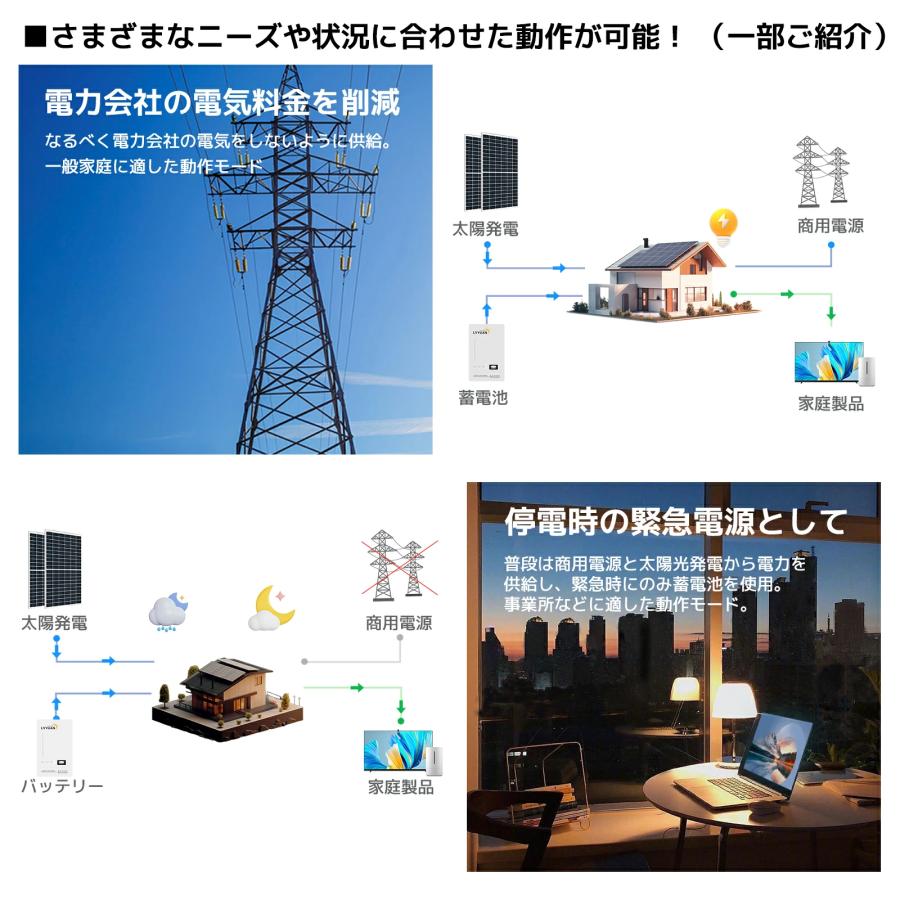 「セール」MPPT 10KW 正弦波 オフグリッド ハイブリッド インバーター 48Vバッテリーに対応 並列と直列可 ソーラーチャージインバーター wifiモジュール付き |  | 11